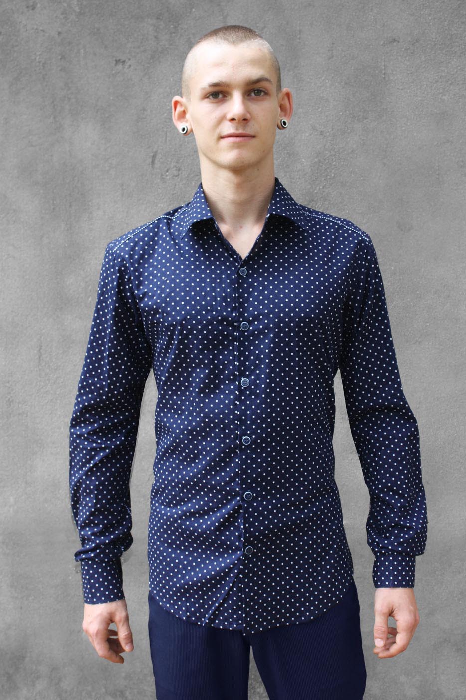 azul marino camisa