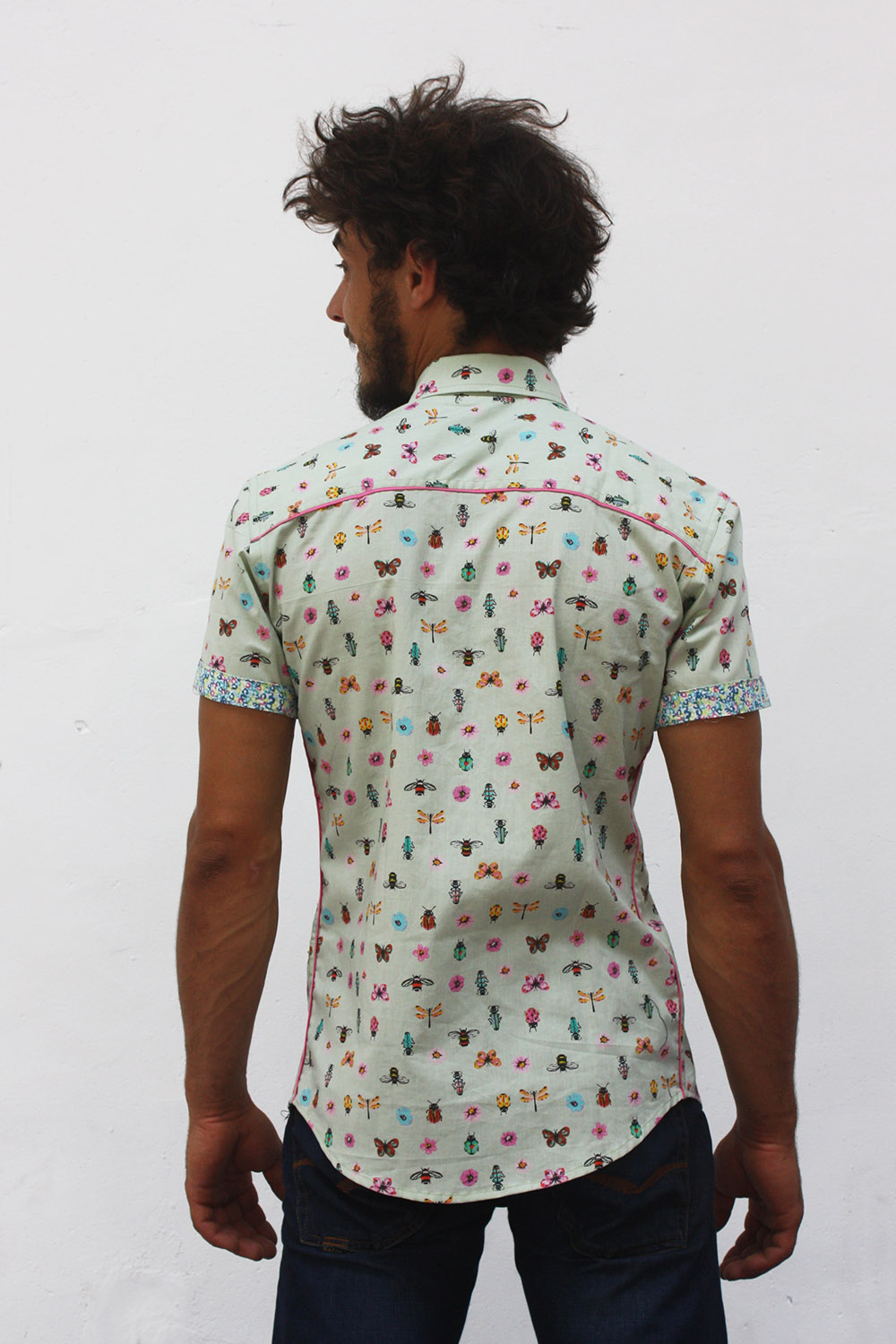 Chemise motif homme, manche courte - Insectes - BAÏSAP