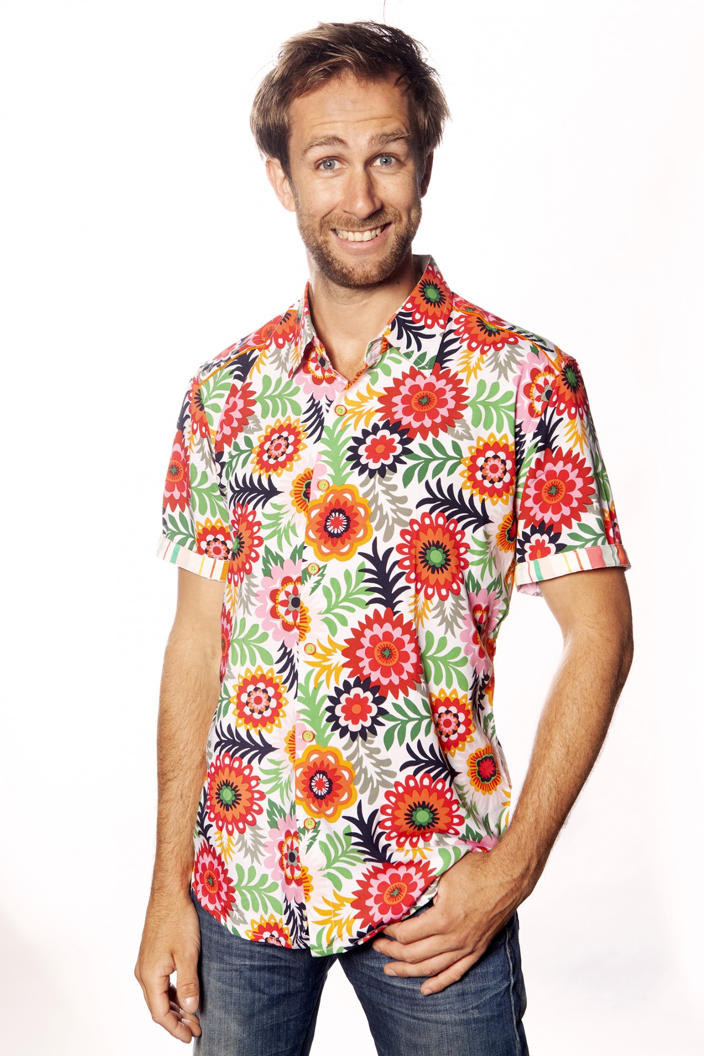 Mens floral shirts short sleeve - Pop 