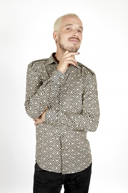 Baïsap - Chemise hexagone - Bulgomme - Chemise à imprimé géométrique 