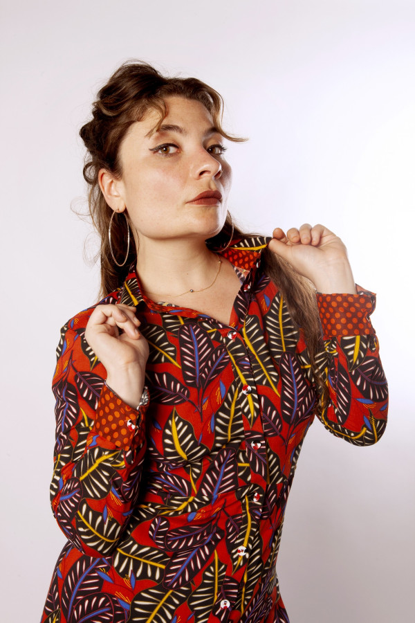 Robe Feuille viscose 