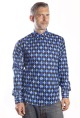 Baïsap - Blue argyle shirt - Jacquard