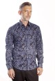 Baïsap - Chemise homme style dandy - Myosotis 