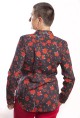 Baïsap - Rote Blumen Bluse