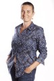 Baïsap - Blusa negra con flores - Miosotis 