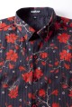 Baïsap - Rote Blumen Bluse