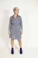 Baïsap - Vestido azul marino y blanco 