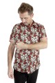 Baïsap - Tatoo dress shirt short sleeve - Skull Roses 