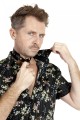 Baïsap - Floral shirt black short sleeve - Jasmine 
