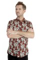 Baïsap - Tatoo dress shirt short sleeve - Skull Roses 