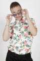 Baïsap - Chemise fleurie manche courte - Ipomée 