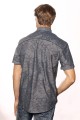 Baïsap - Chambray shirt, short sleeve - Waves