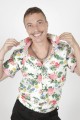 Baïsap - Chemise fleurie manche courte - Ipomée 