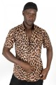 Baïsap - Leopard Hemd Herren kurzarm 