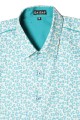 Baïsap - Camisa manga corta leopardo - Turquesa 