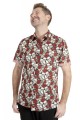 Baïsap - Tatoo dress shirt short sleeve - Skull Roses 