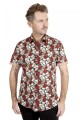 Baïsap - Tatoo dress shirt short sleeve - Skull Roses 