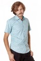 Baïsap - Camisa manga corta leopardo - Turquesa 