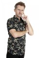 Baïsap - Floral shirt black short sleeve - Jasmine 