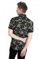 Baïsap - Floral shirt black short sleeve - Jasmine 