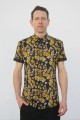 Baïsap - Camisas de flores manga corta - Flor de Cerezo Dorado