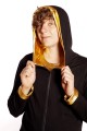 Baïsap -  Black and gold hoodie mens