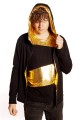 Baïsap -  Black and gold hoodie mens