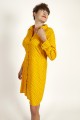 Baïsap - Robe chemise jaune moutarde - Pois 