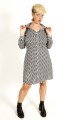 Baïsap - Robe chemise noir et blanc - Chrevrons 