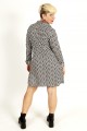 Baïsap - Robe chemise noir et blanc - Chrevrons 