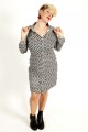 Baïsap - Robe chemise noir et blanc - Chrevrons 