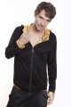 Baïsap -  Black and gold hoodie mens
